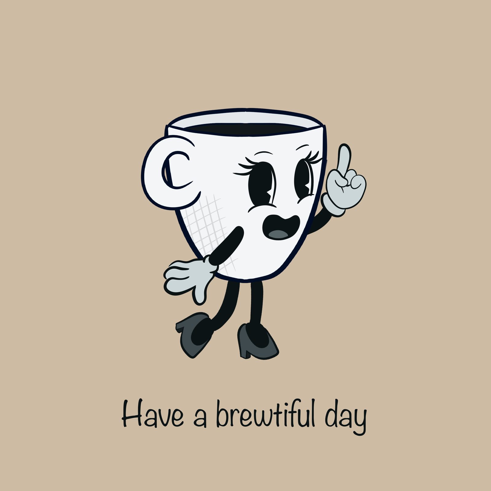 Brewtiful day – illustration i rubberhose-stil