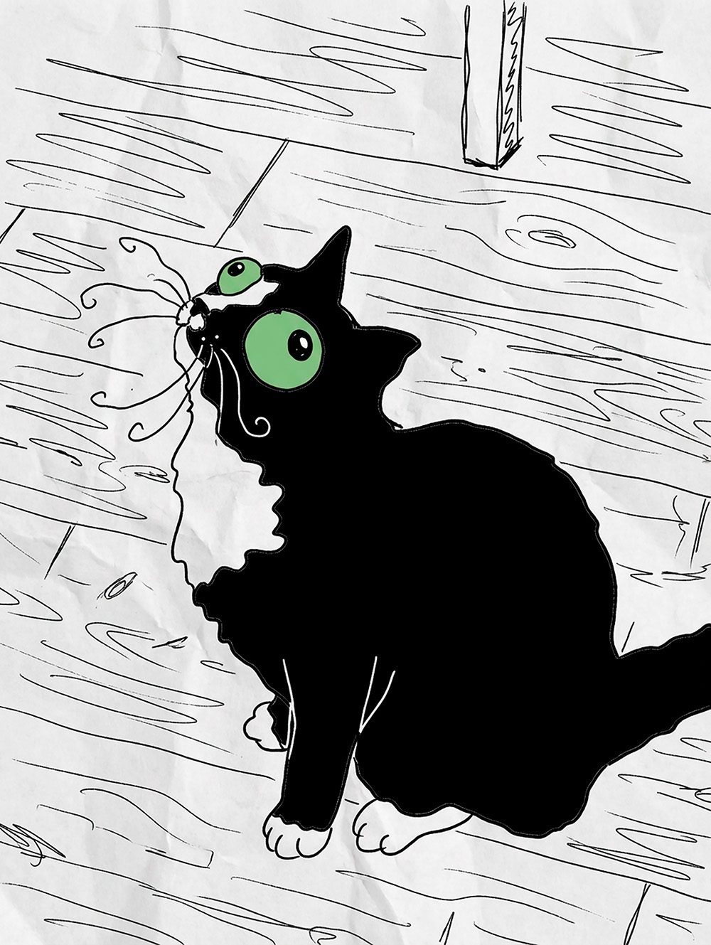 AI-genereret – scribble-effekt kat