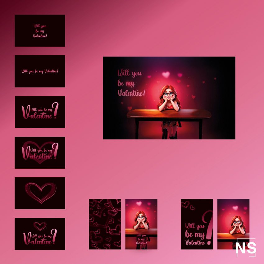 Valentine – opslag og mockups
